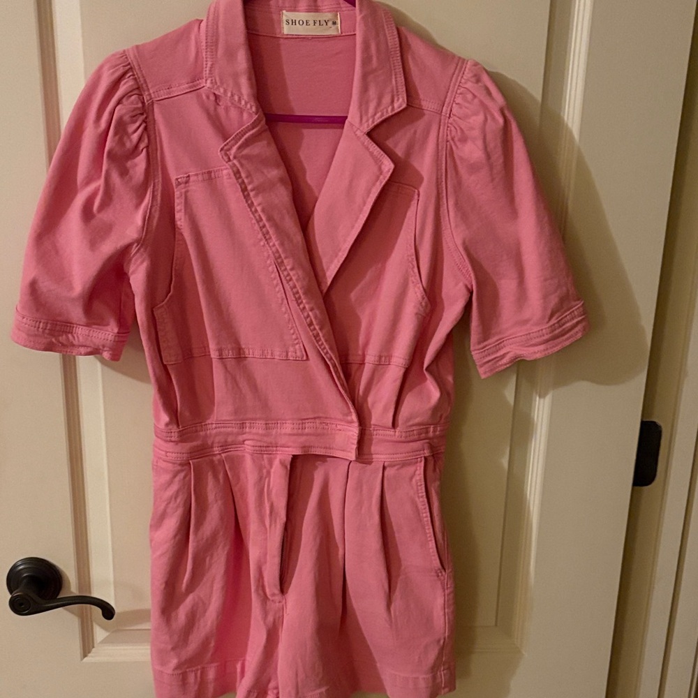 Pink Short Sleeve Romper